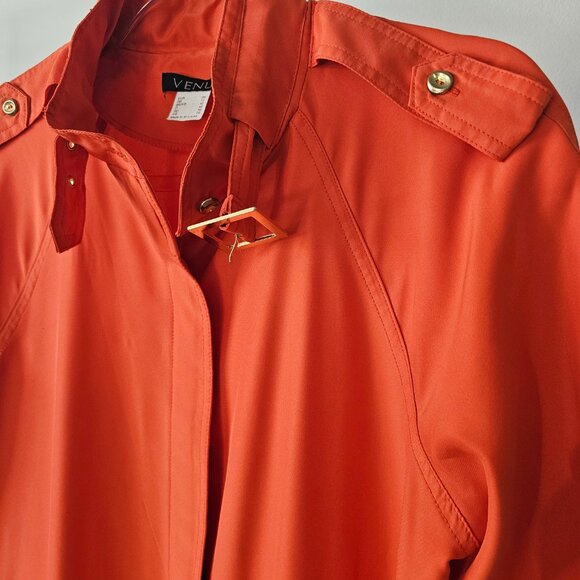 Venus Modern Burnt Orange Utility Shirtdress w/Gold Hardware/Buckles + Belt - Picture 4 of 14